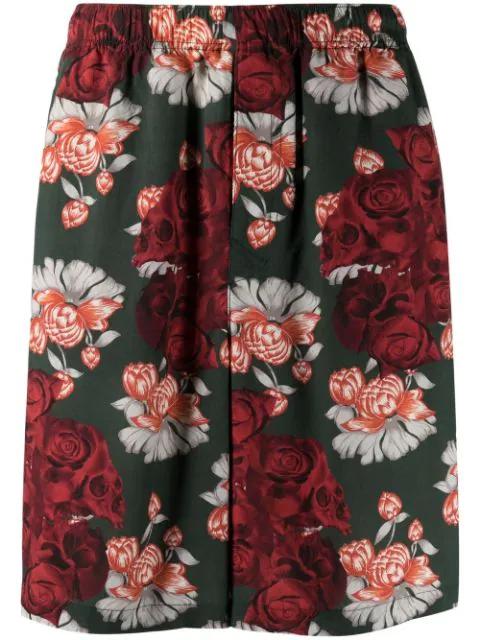 rose-print bermuda shorts by UNDERCOVER