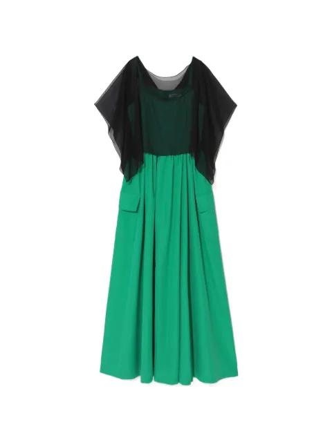 sheer-panelled cargo midi dress by UNDERCOVER