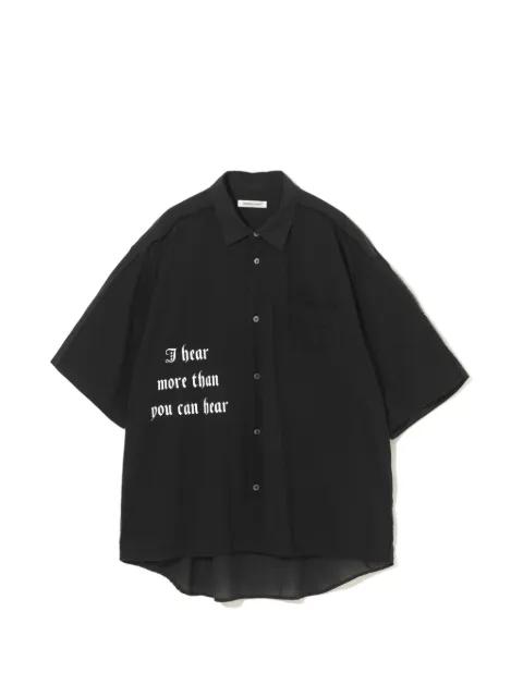 slogan-print shirt by UNDERCOVER