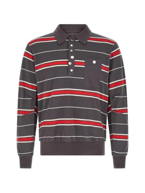striped cotton polo shirt by UNDERCOVER