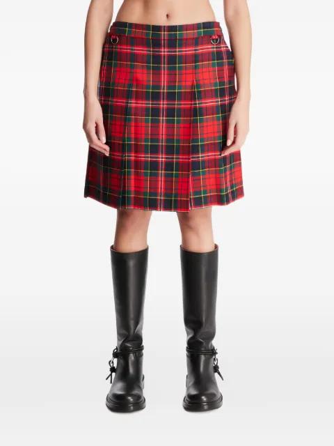 tartan-pattern detail midi skirt by UNDERCOVER