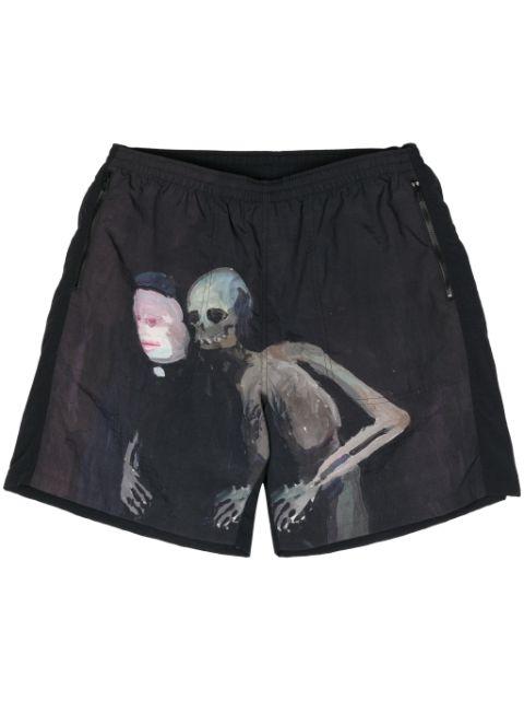 x Helen Verhoeven painterly-print shorts by UNDERCOVER x Helen Verhoeven painterly-print shorts by UNDERCOVER