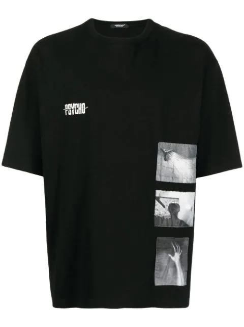 x Psycho graphic-patch T-shirt by UNDERCOVER