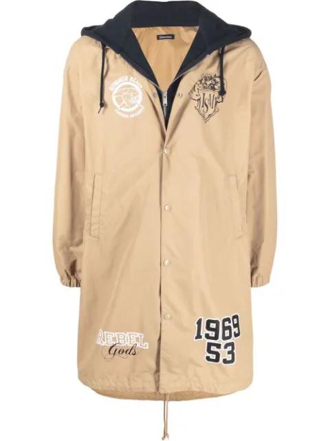multiple-patch hoodied parka by UNDERCOVERISM