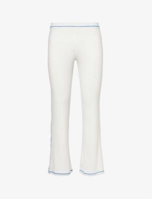 Exposed-seam relaxed-fit stretch-woven trousers by UNDERDAYS