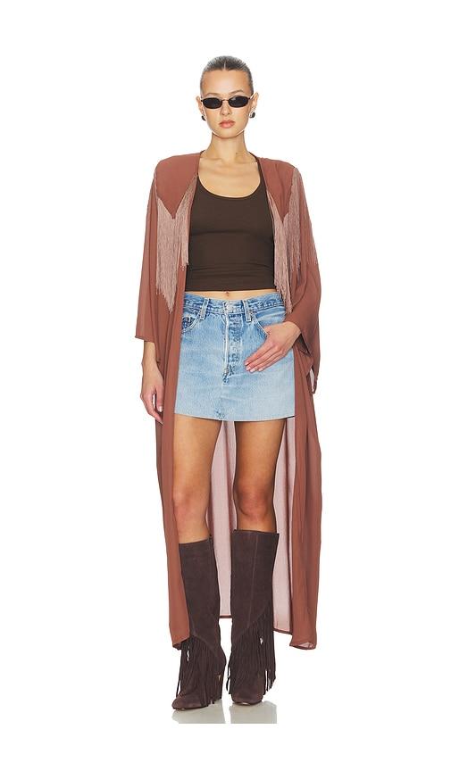 Understated Leather Canyon Robe in Brown by UNDERSTATED LEATHER