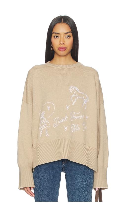 Understated Leather Don't Fence Me in Sweater in Beige by UNDERSTATED LEATHER
