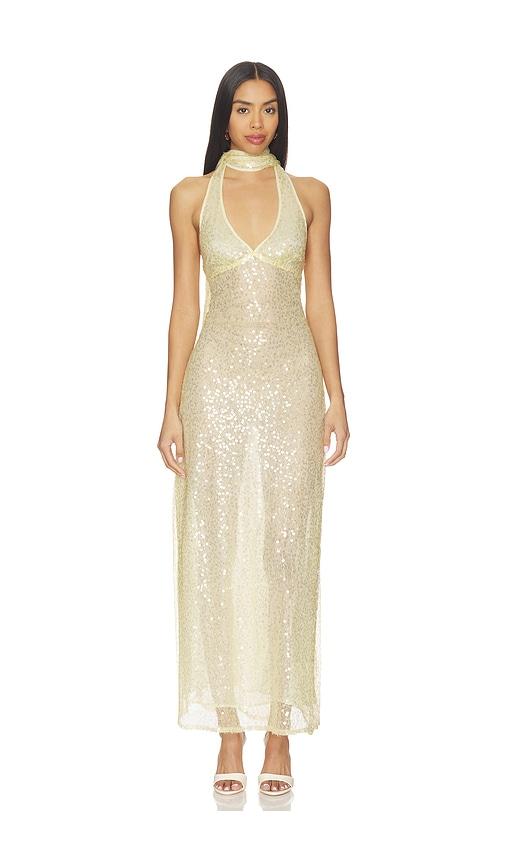 Understated Leather Harmony Dress in Lemon by UNDERSTATED LEATHER