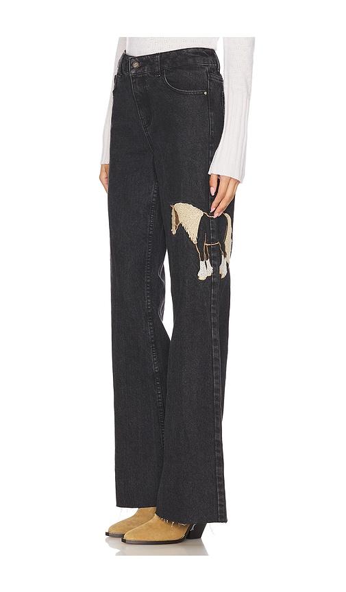 Understated Leather Horsey Jeans in Black by UNDERSTATED LEATHER