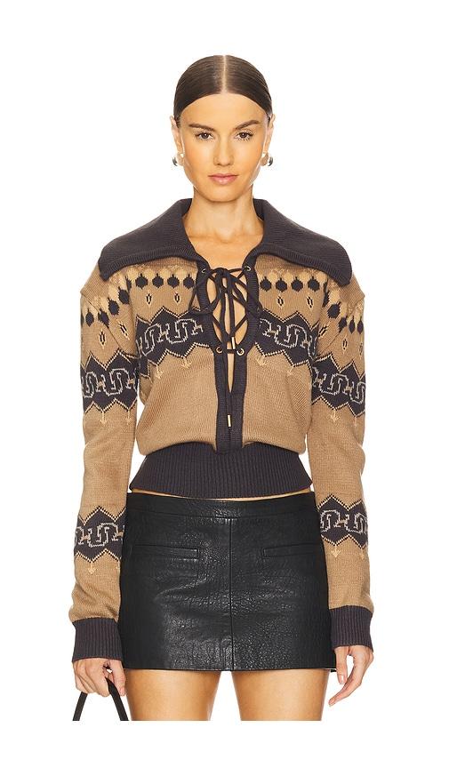 Understated Leather Nordic Cowboy Sweater in Tan by UNDERSTATED LEATHER