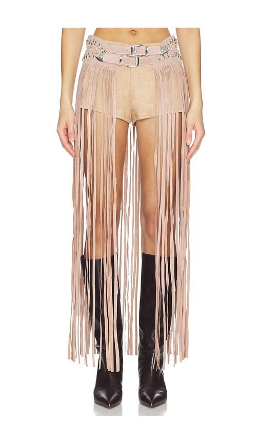 Understated Leather Paris Texas Maxi Skirt in Mauve by UNDERSTATED LEATHER