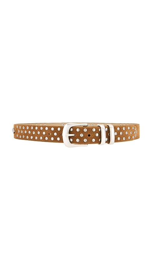 Understated Leather Rhombus Belt in Tan by UNDERSTATED LEATHER