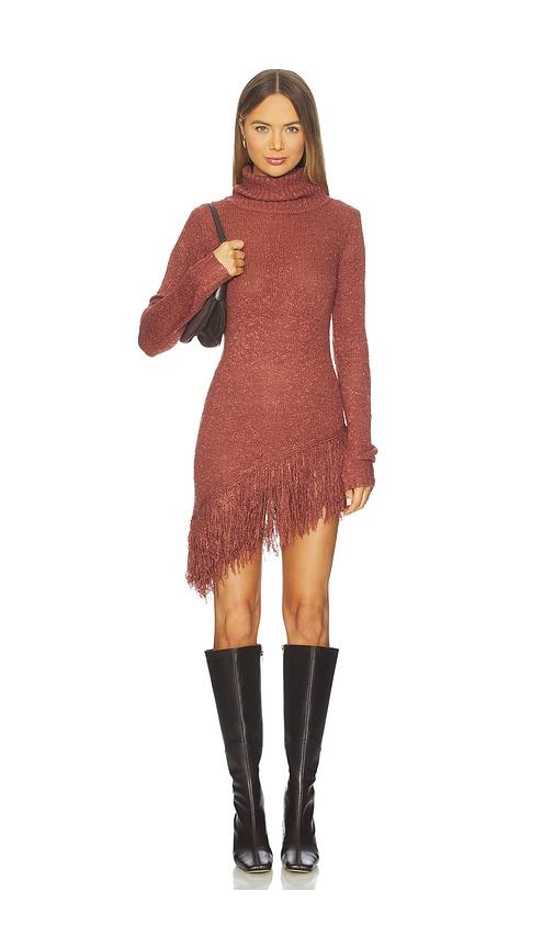 Understated Leather Whole Lotta Trouble Dress in Cognac by UNDERSTATED LEATHER