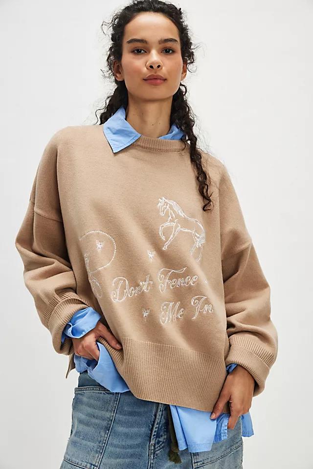 Understated Leather Don't Fence Me In Sweater by UNDERSTATED LEATHER | FREE PEOPLE