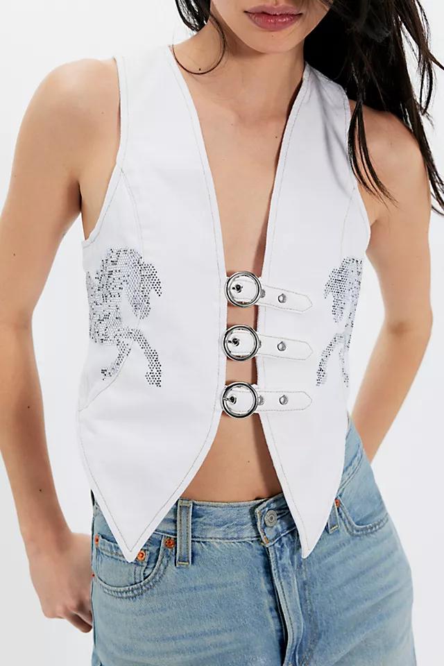 Understated Leather Party Horse Vest by UNDERSTATED LEATHER | FREE PEOPLE