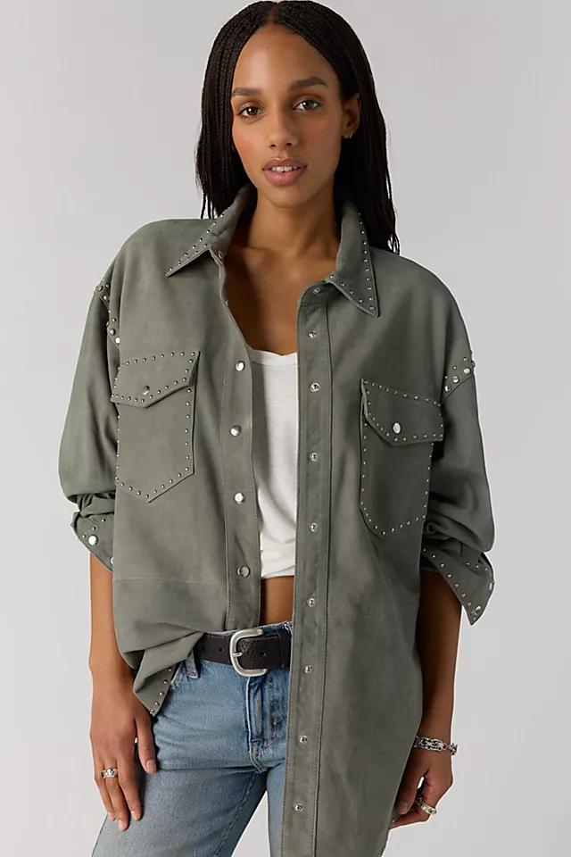 Understated Leather Starburst Shirt Jacket by UNDERSTATED LEATHER | FREE PEOPLE