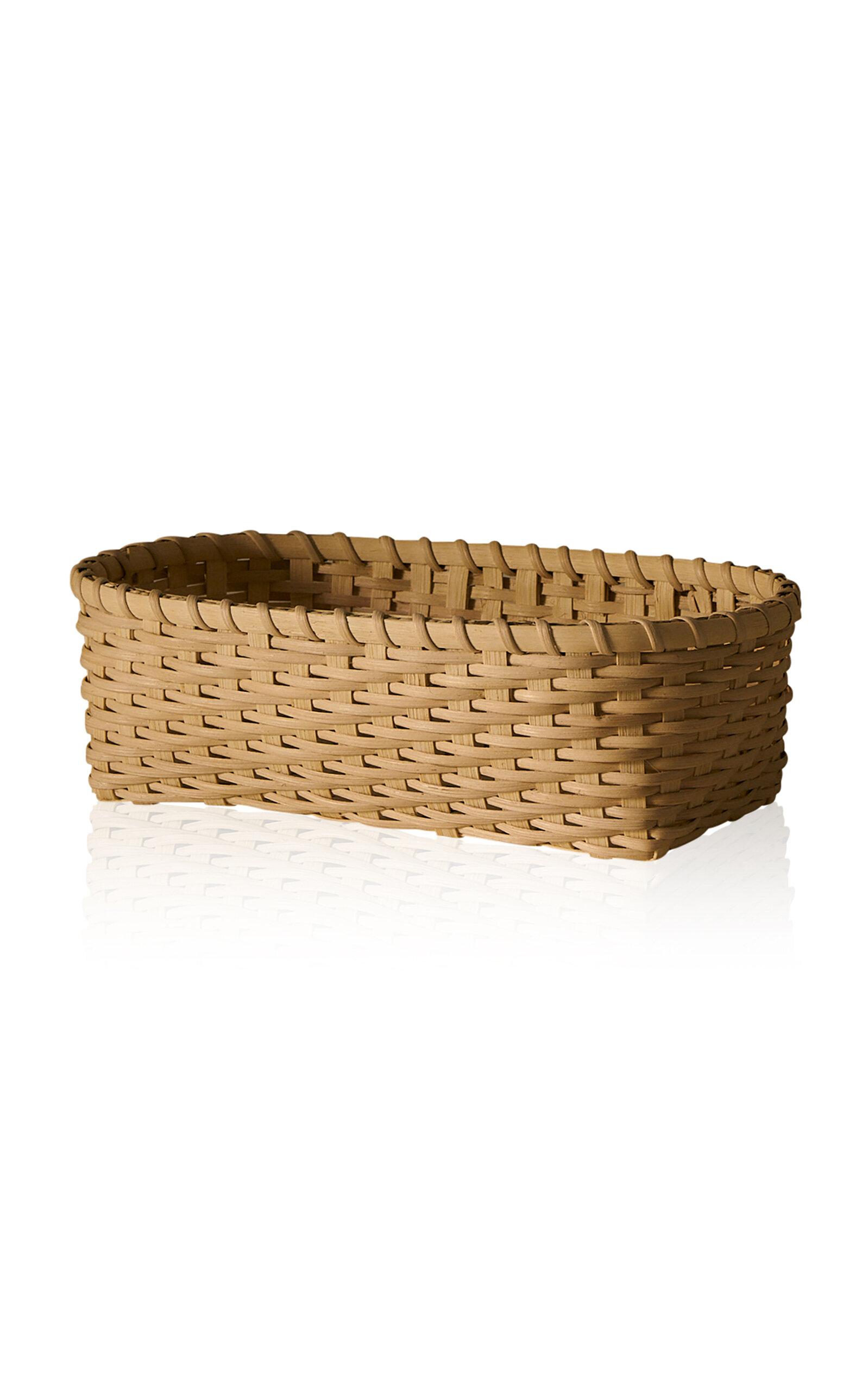 UNDERWATER WEAVING STUDIO - Herringbone Bread Rattan Basket - Neutral - Moda Operandi by UNDERWATER WEAVING STUDIO