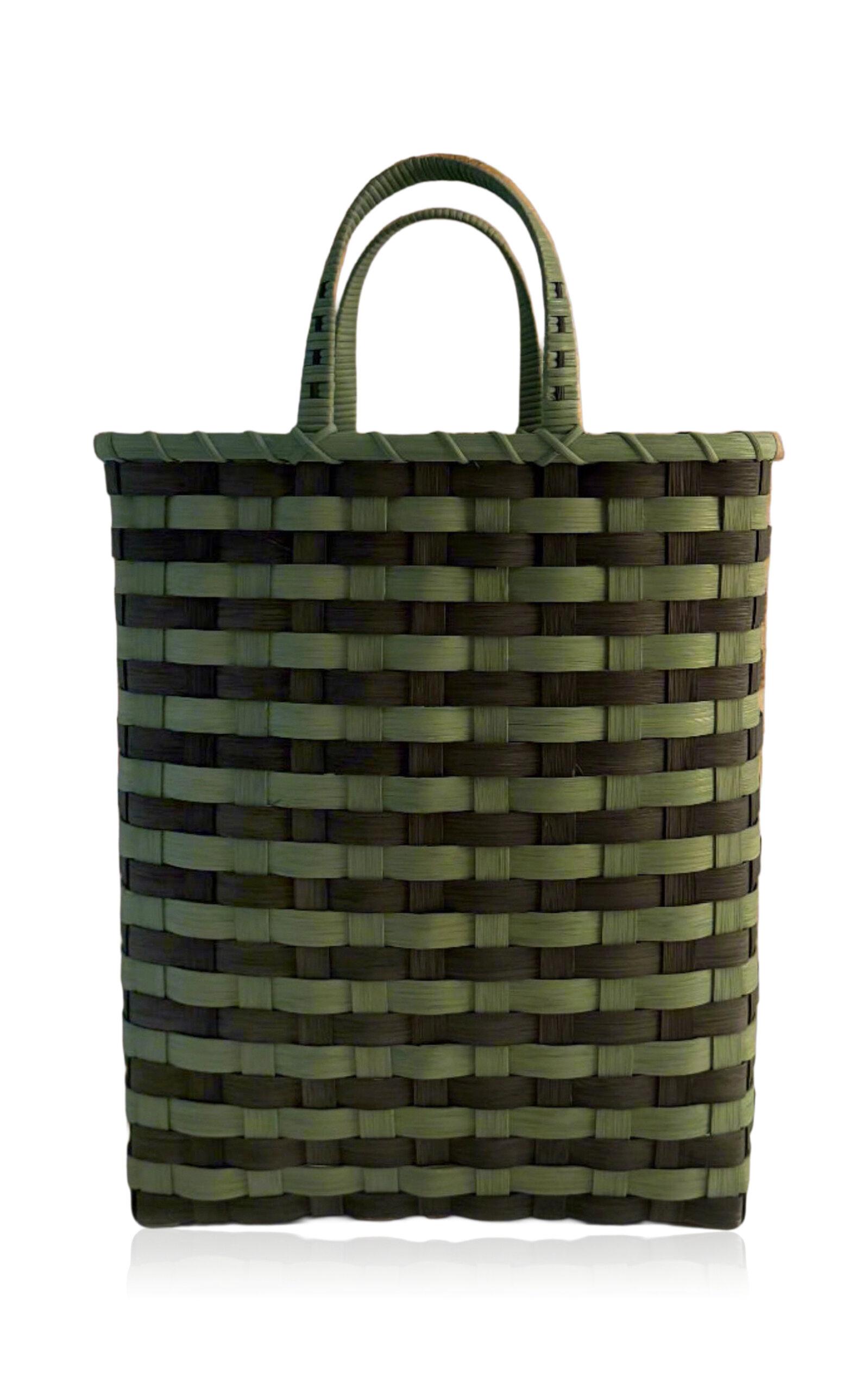 UNDERWATER WEAVING STUDIO - Retro Towel Tote - Green - Moda Operandi by UNDERWATER WEAVING STUDIO