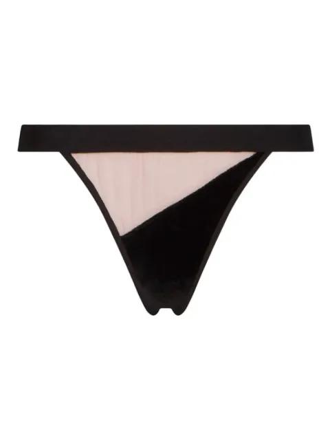 Daydreaming velvet-panelled thong by UNDRESS CODE