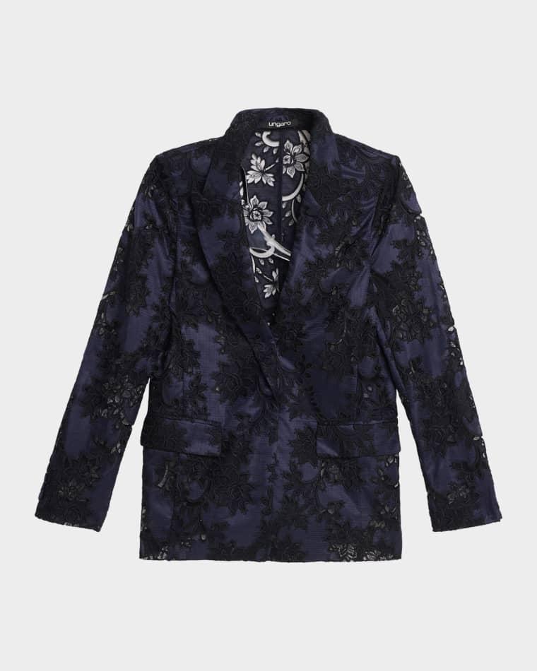 Cornelia Lace-Inset Jacket by UNGARO