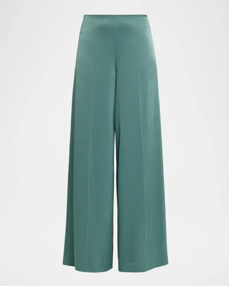 Kai Wide-Leg Satin Pants by UNGARO