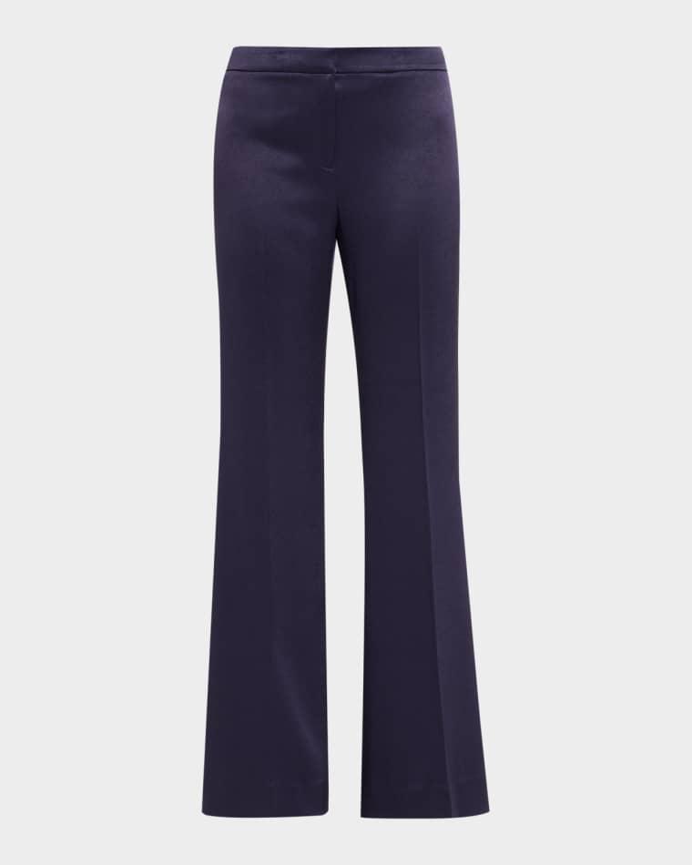 Kyra Flare-Leg Satin Pants by UNGARO