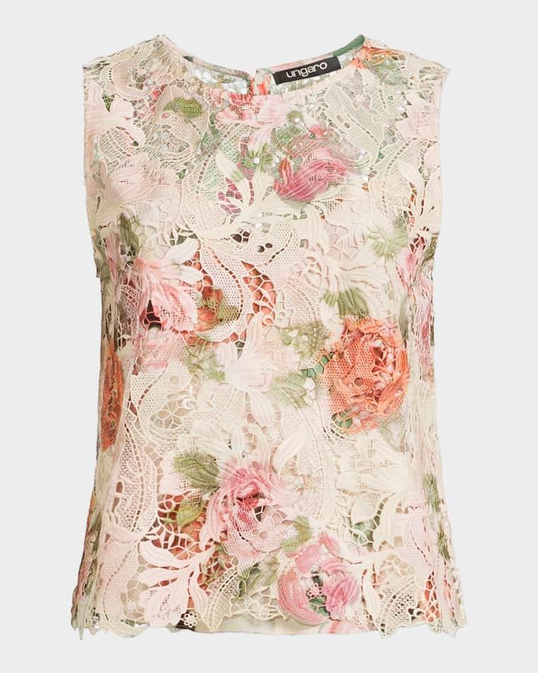 Remy Floral Broderie Blouse by UNGARO