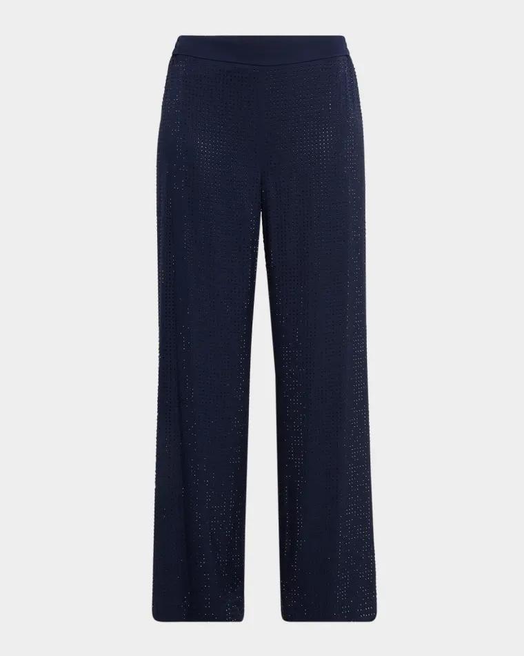 Wide-Leg Rhinestone Pants by UNGARO