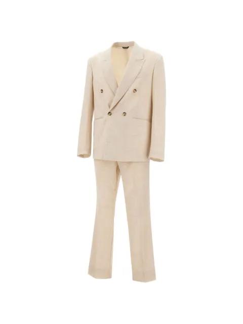 double-breasted peak-lapel suit by UNGARO