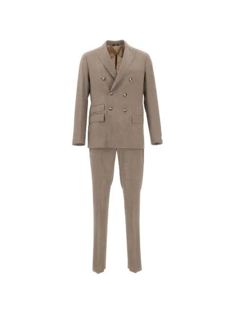 double-breasted peak-lapel suit by UNGARO