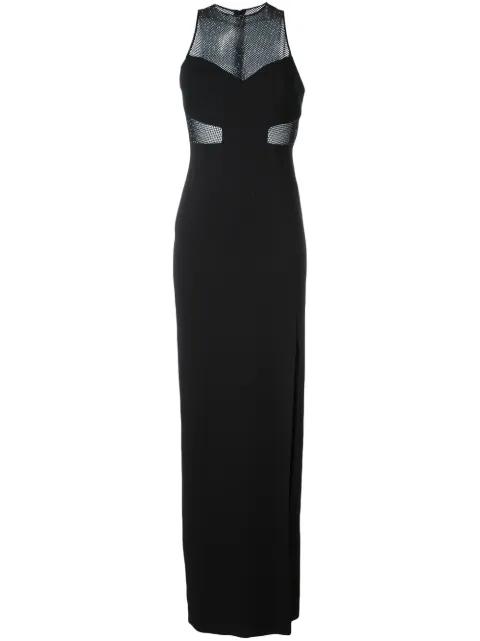 mesh panel column dress by UNGARO
