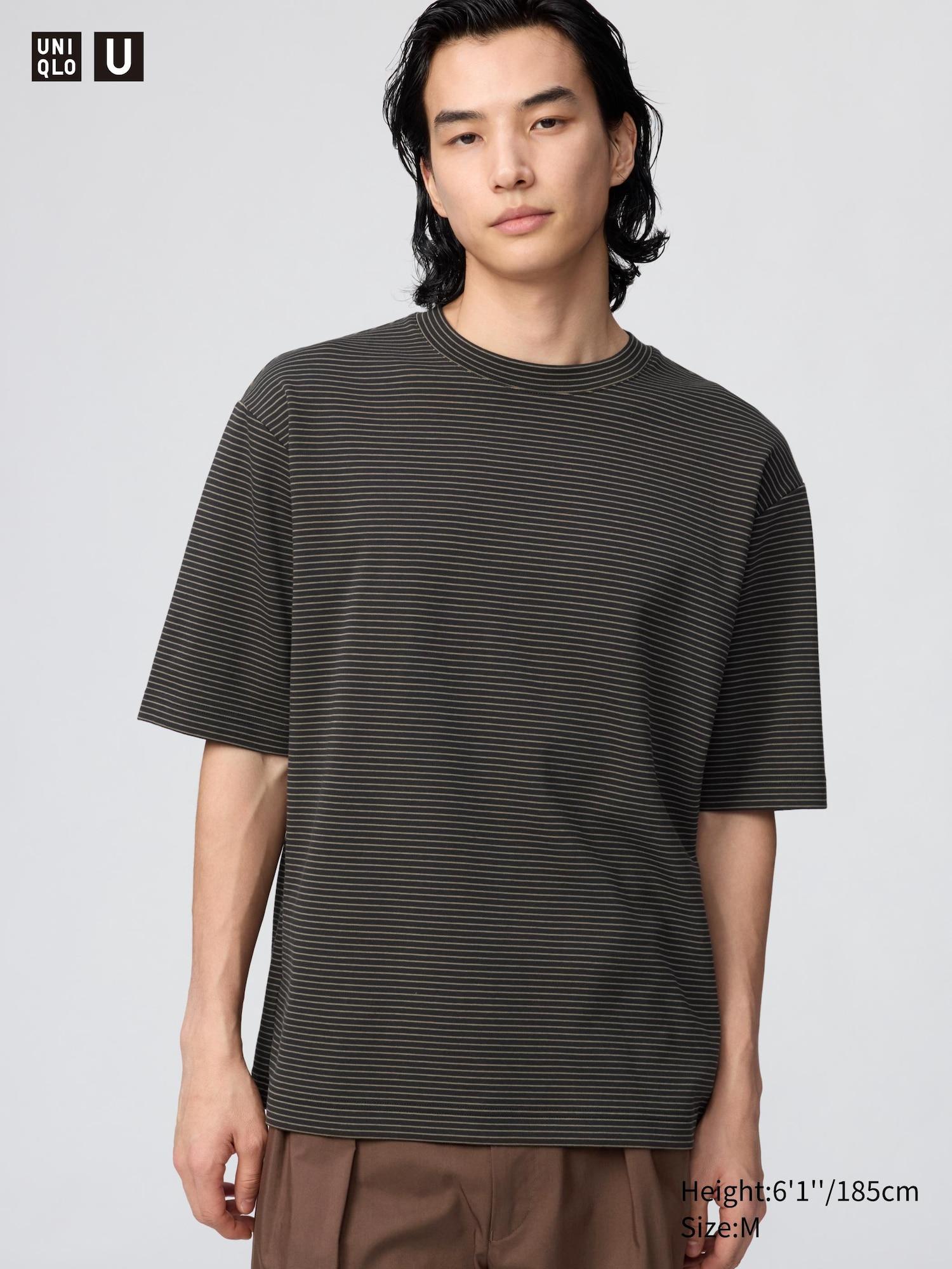 AIRism Cotton Oversized Striped T-Shirt by UNIQLO