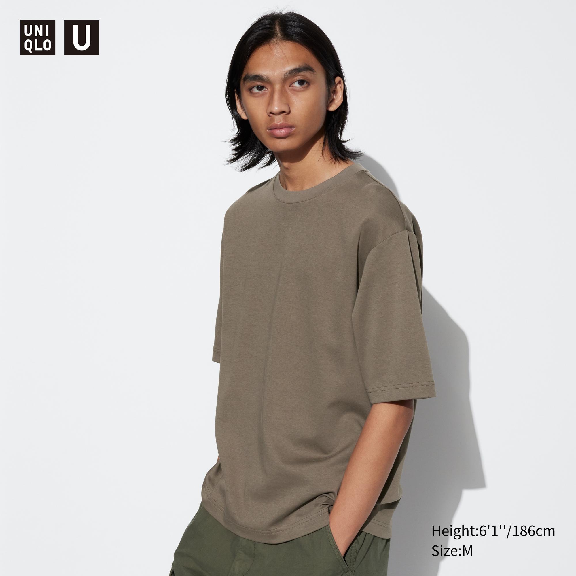 AIRism Cotton Oversized T-Shirt | Half-Sleeve by UNIQLO