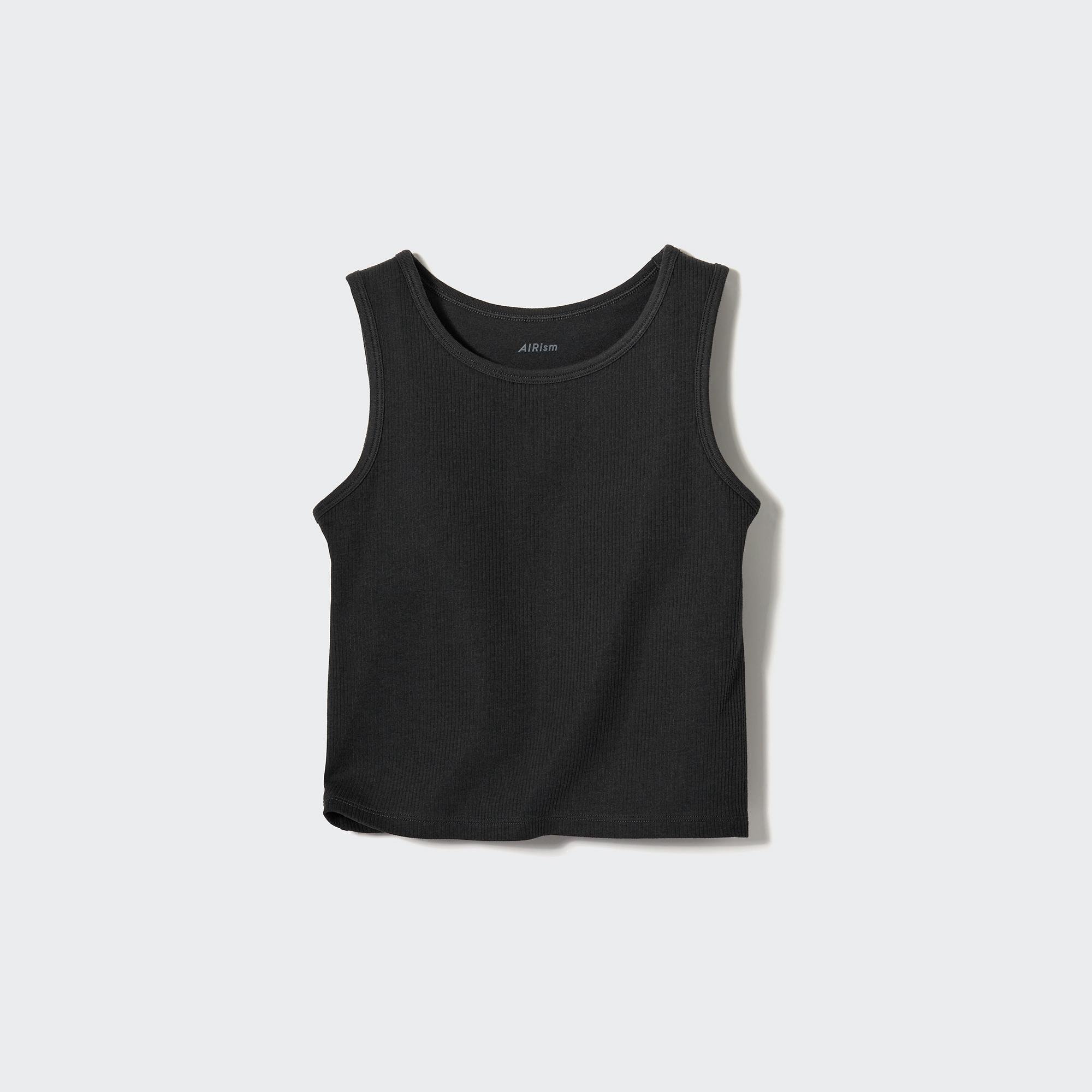 AIRism Cotton Ribbed Cropped Bra Tank Top by UNIQLO
