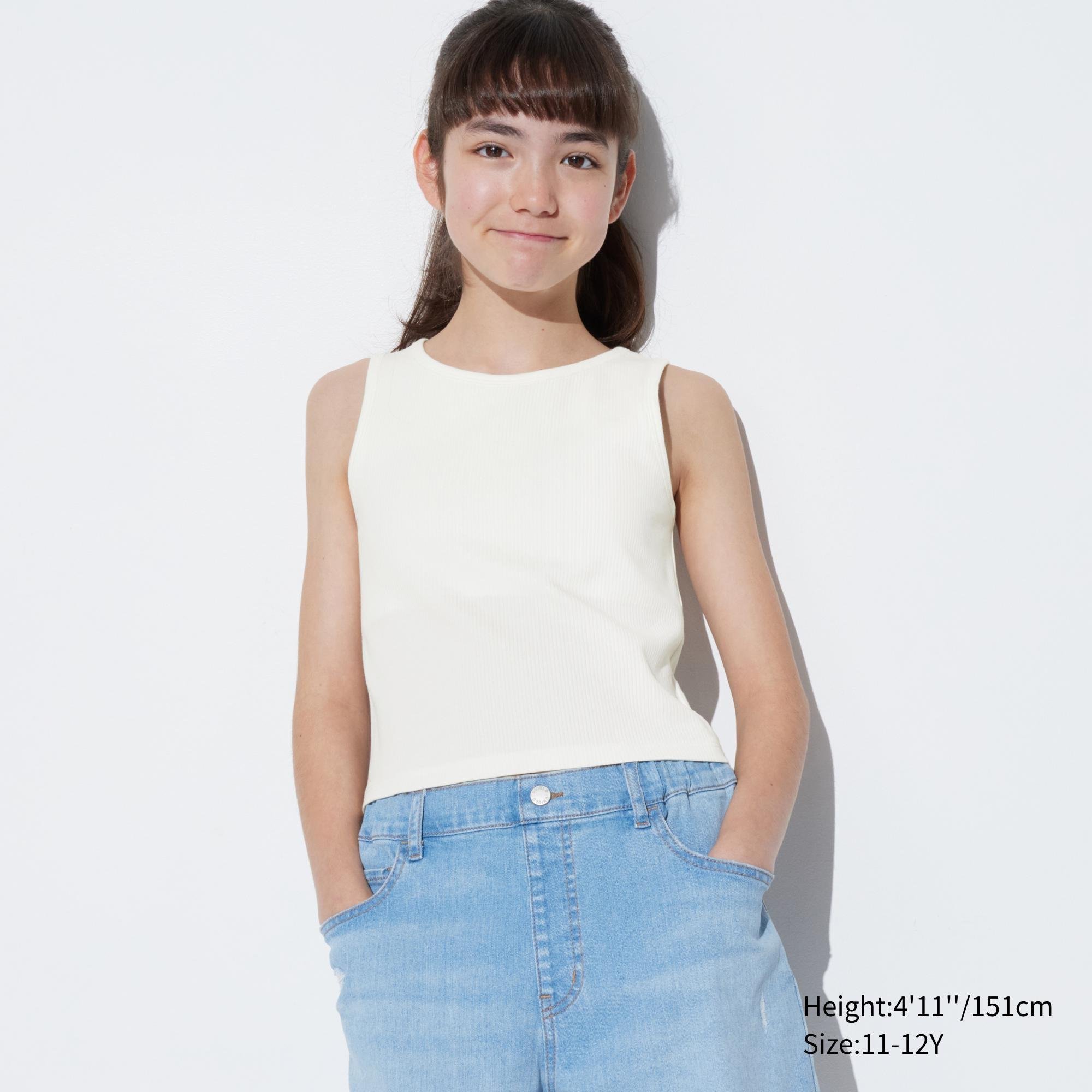 AIRism Cotton Ribbed Cropped Bra Tank Top by UNIQLO