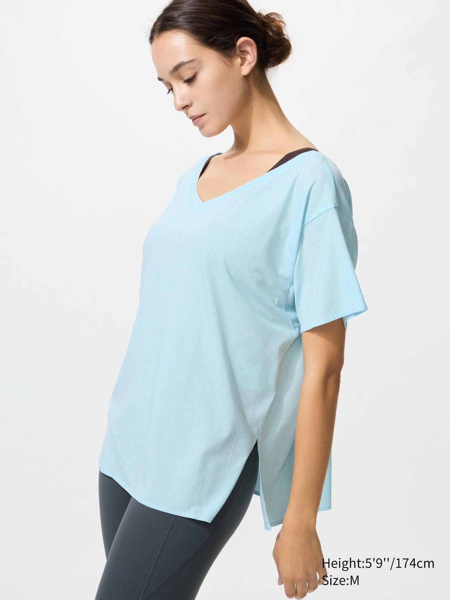 AIRism Relaxed V-Neck T-Shirt | 2 Way by UNIQLO