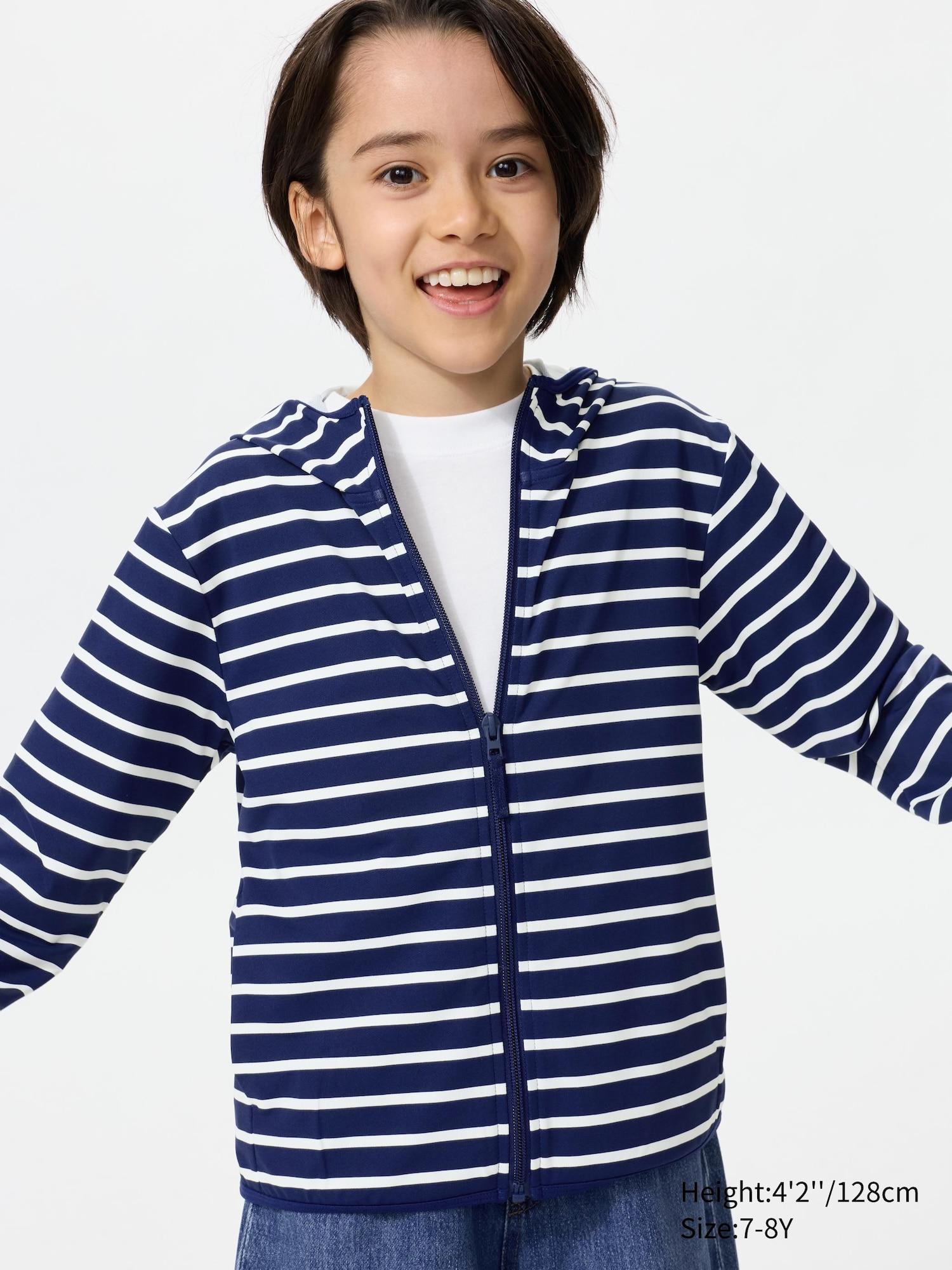 AIRism UV Protection Full Zip Hoodie | Striped by UNIQLO