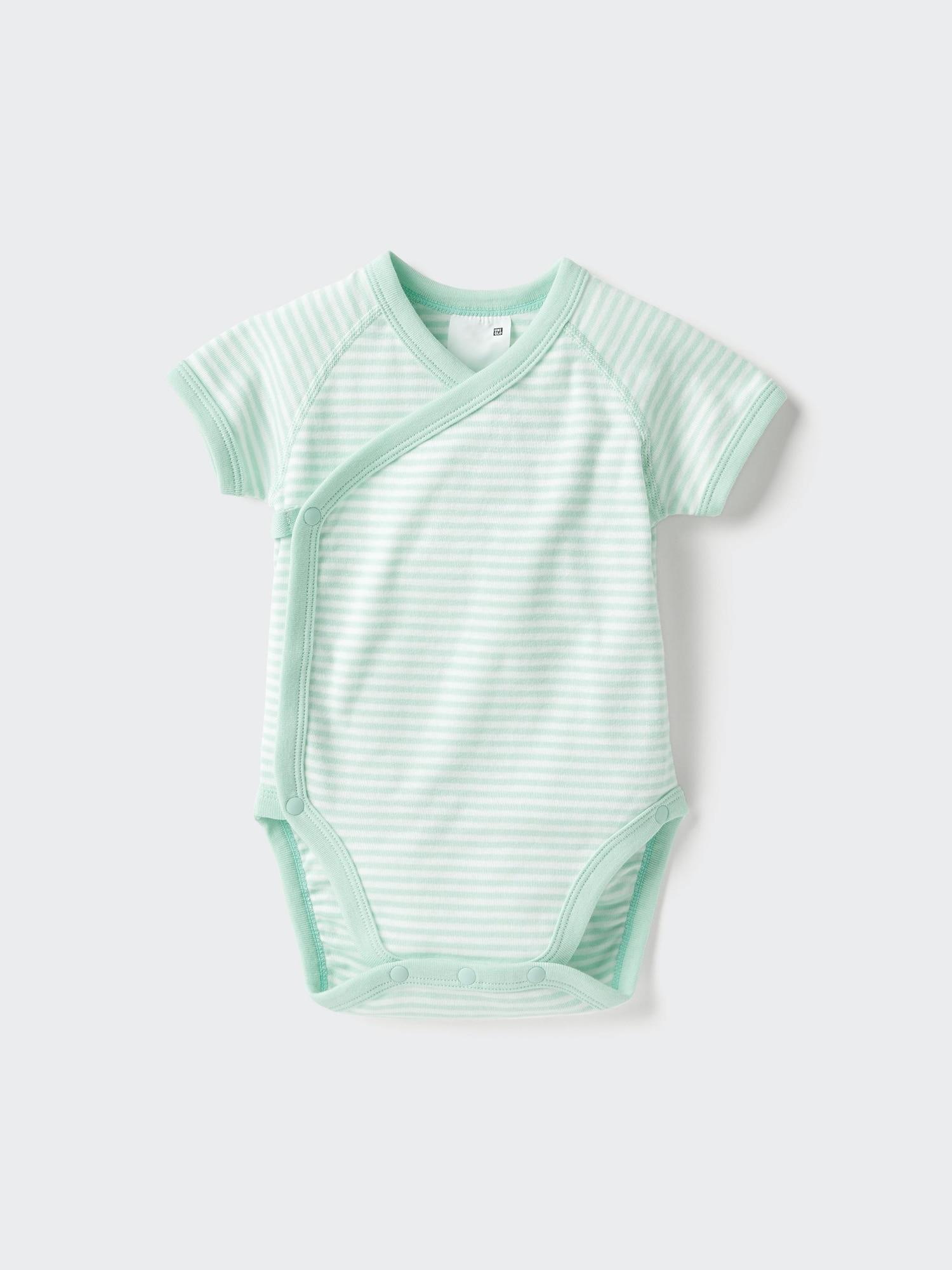 Baby Bodysuit Short Sleeve | Open Front | Striped by UNIQLO