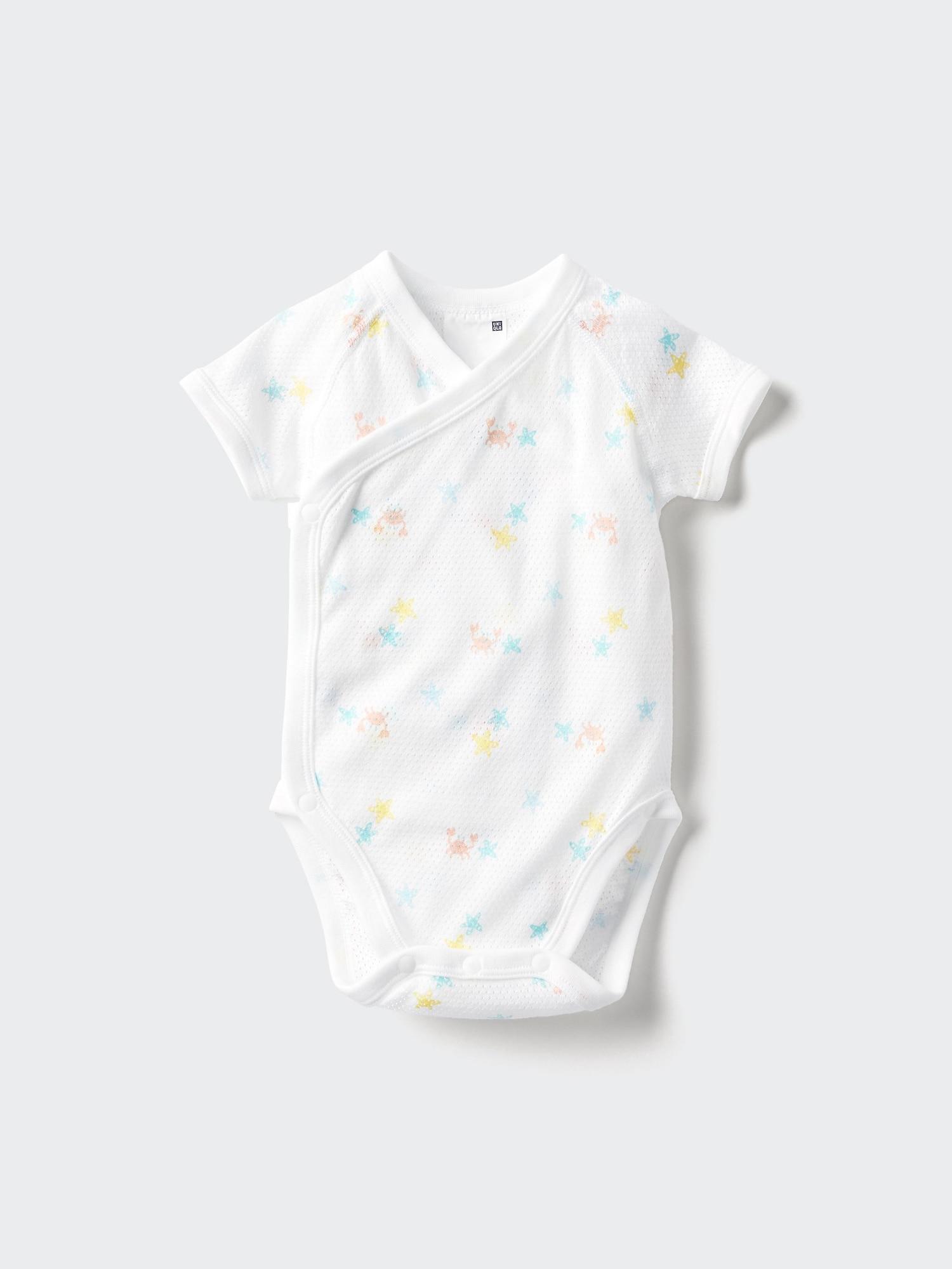 Baby Cotton Mesh Bodysuit | Open Front | Printed by UNIQLO
