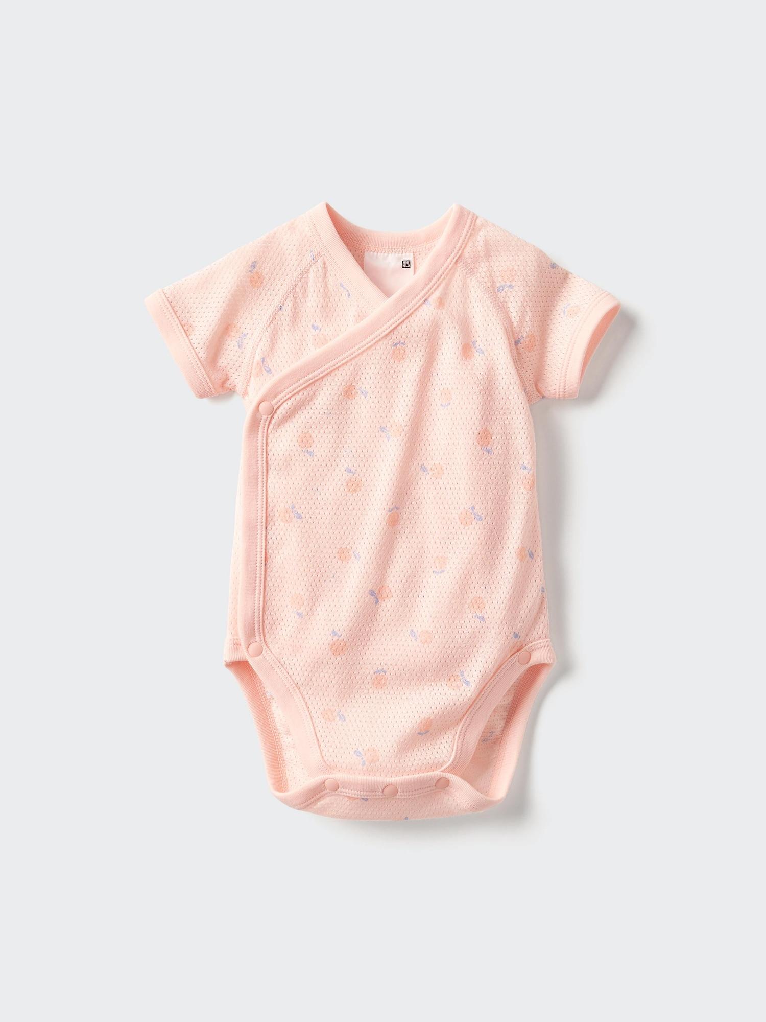 Baby Cotton Mesh Bodysuit | Open Front | Printed by UNIQLO