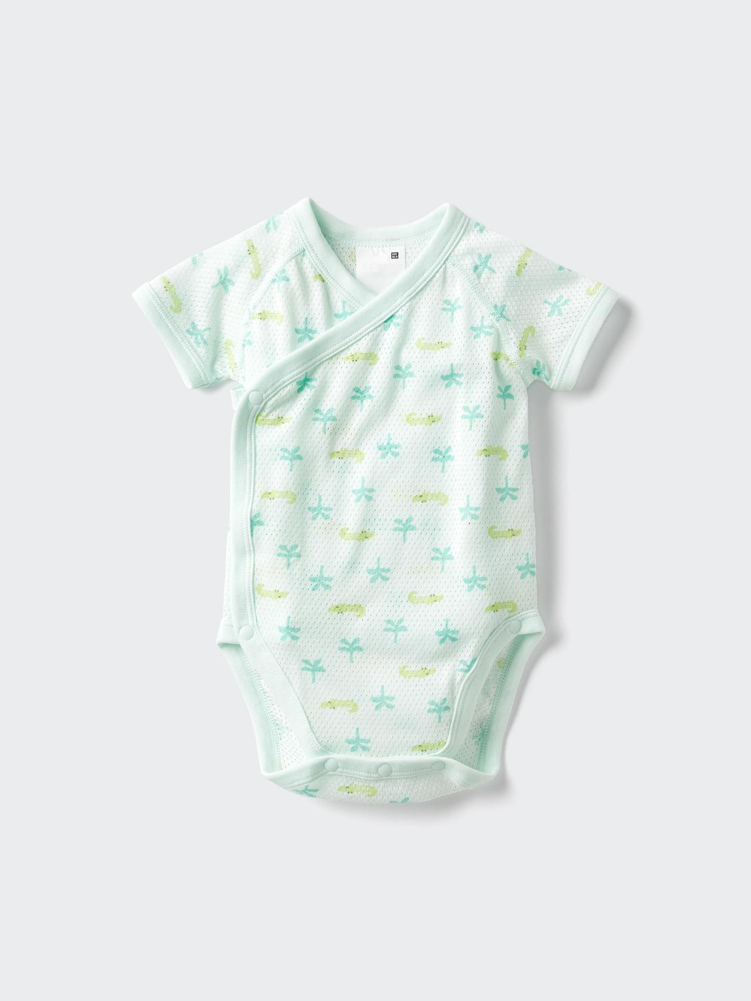 Baby Cotton Mesh Bodysuit | Open Front | Printed by UNIQLO
