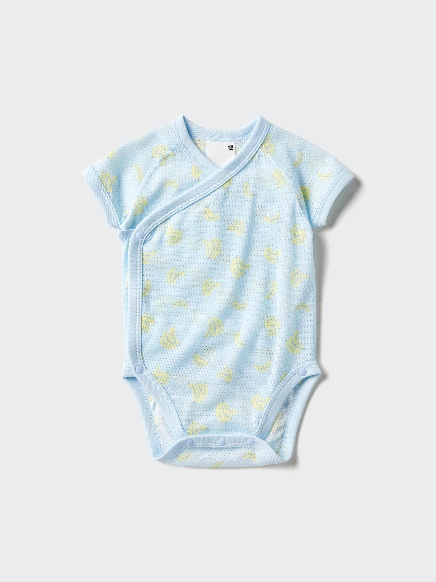 Baby Cotton Mesh Bodysuit | Open Front | Printed by UNIQLO