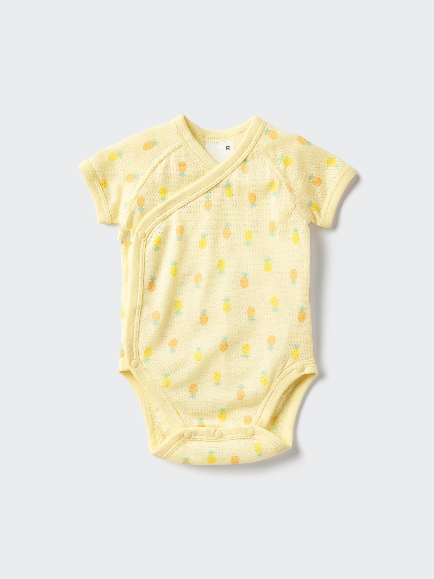 Baby Cotton Mesh Bodysuit | Open Front | Printed by UNIQLO