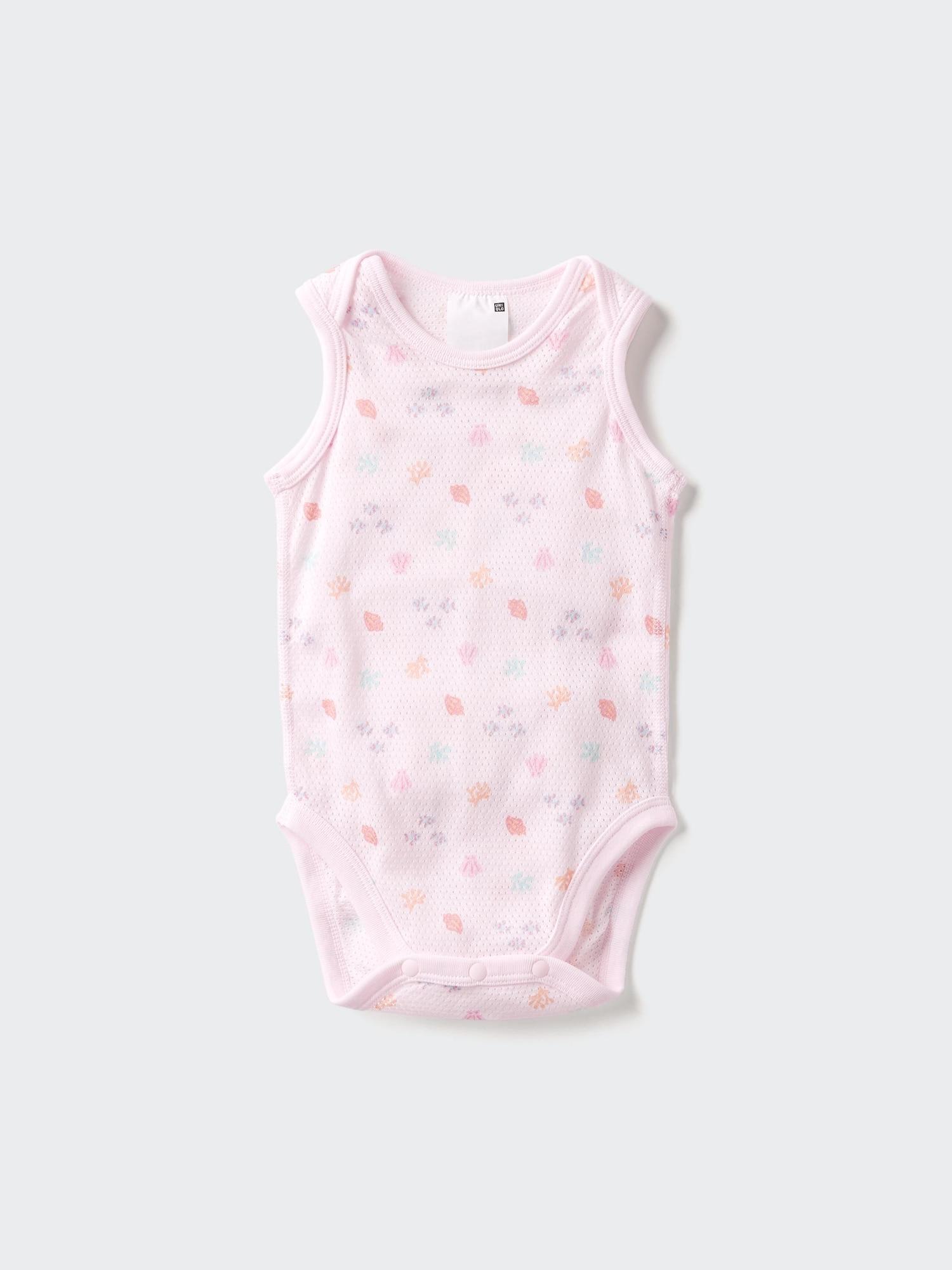 Baby Cotton Mesh Short Sleeve Bodysuits by UNIQLO