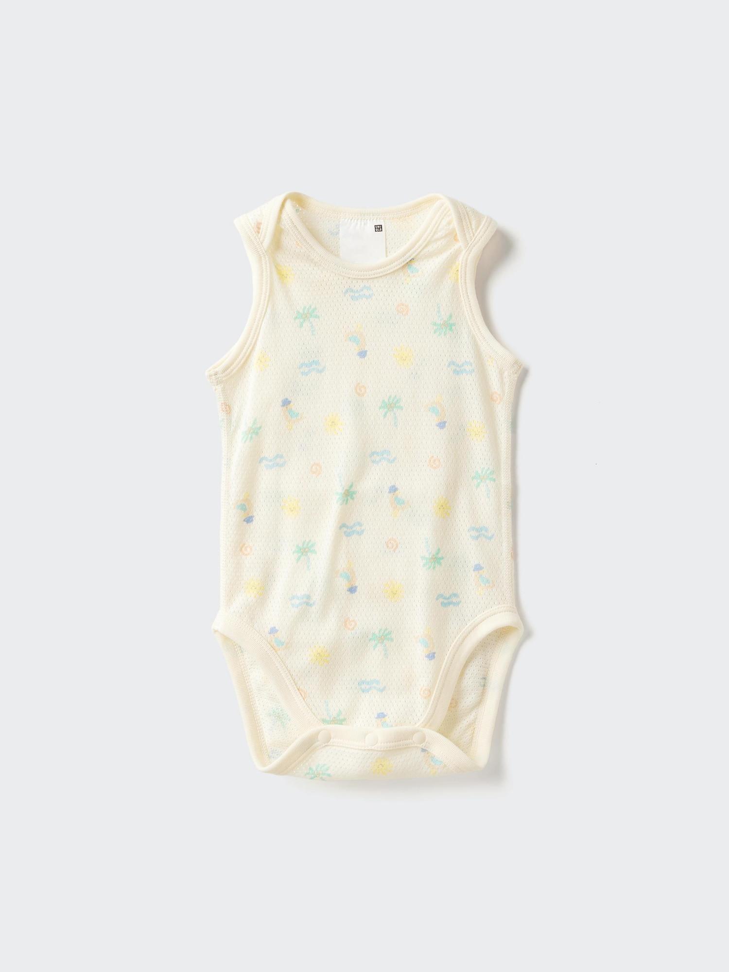 Baby Cotton Mesh Short Sleeve Bodysuits by UNIQLO