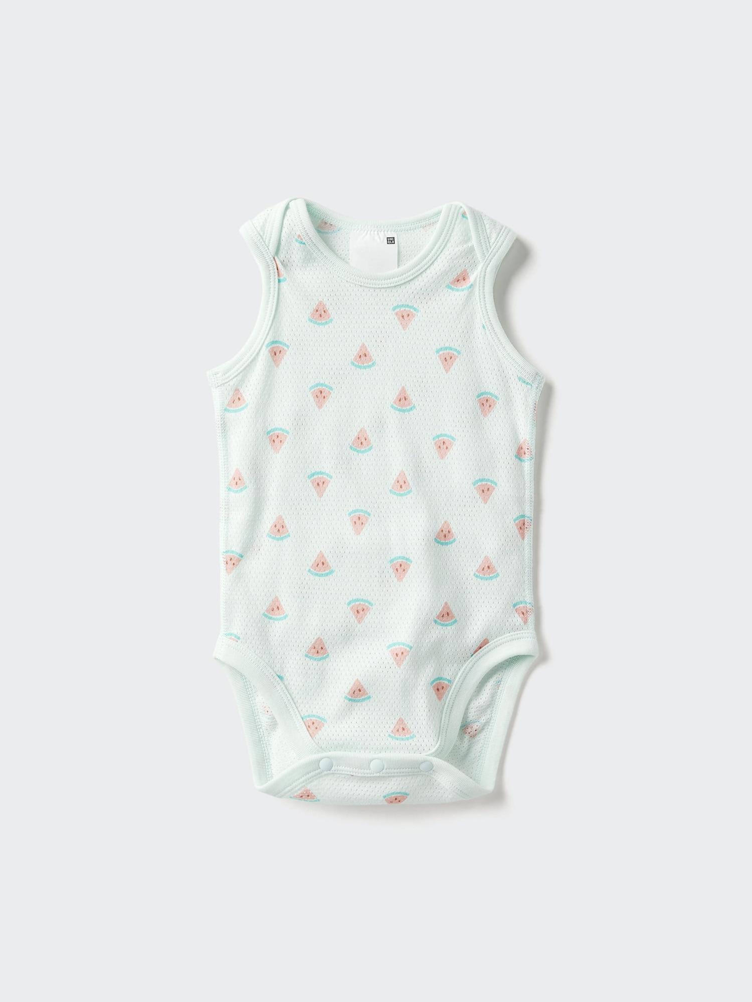 Baby Cotton Mesh Sleeveless Bodysuit | Print by UNIQLO