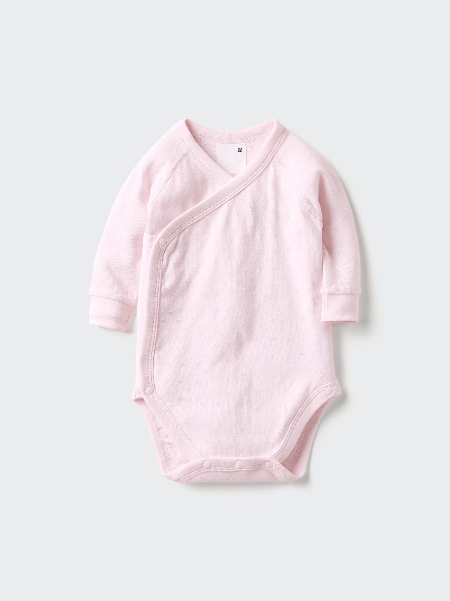 Baby Long Sleeve Bodysuit | Open Front | Pointelle by UNIQLO