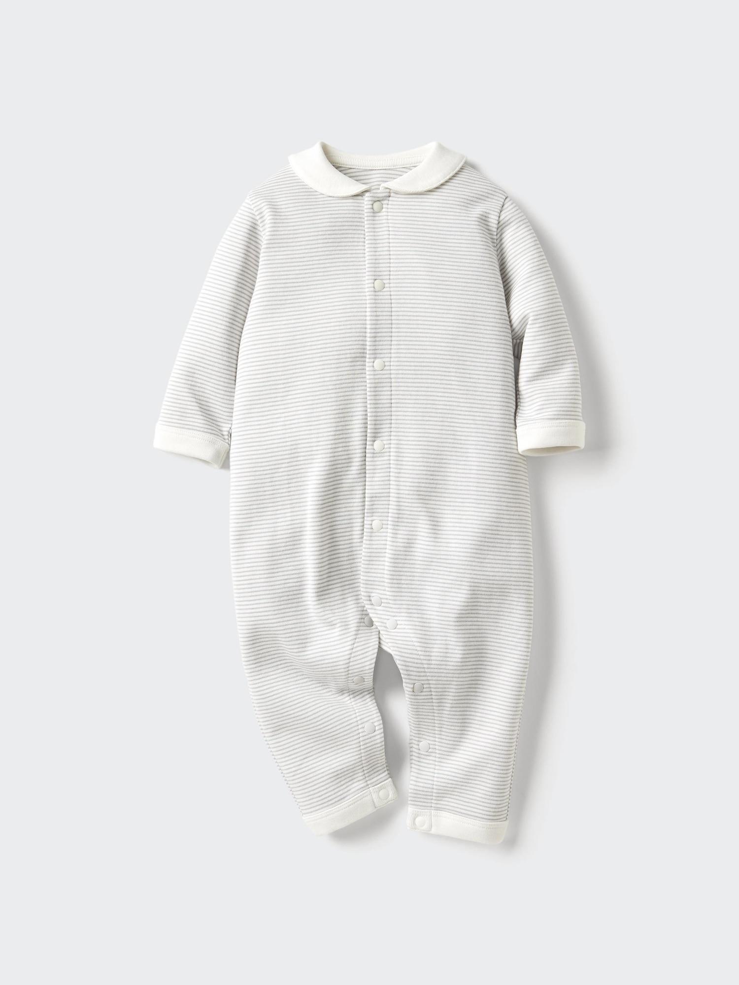 Baby Ribbed One Piece Outfit | Long Sleeve | Striped by UNIQLO