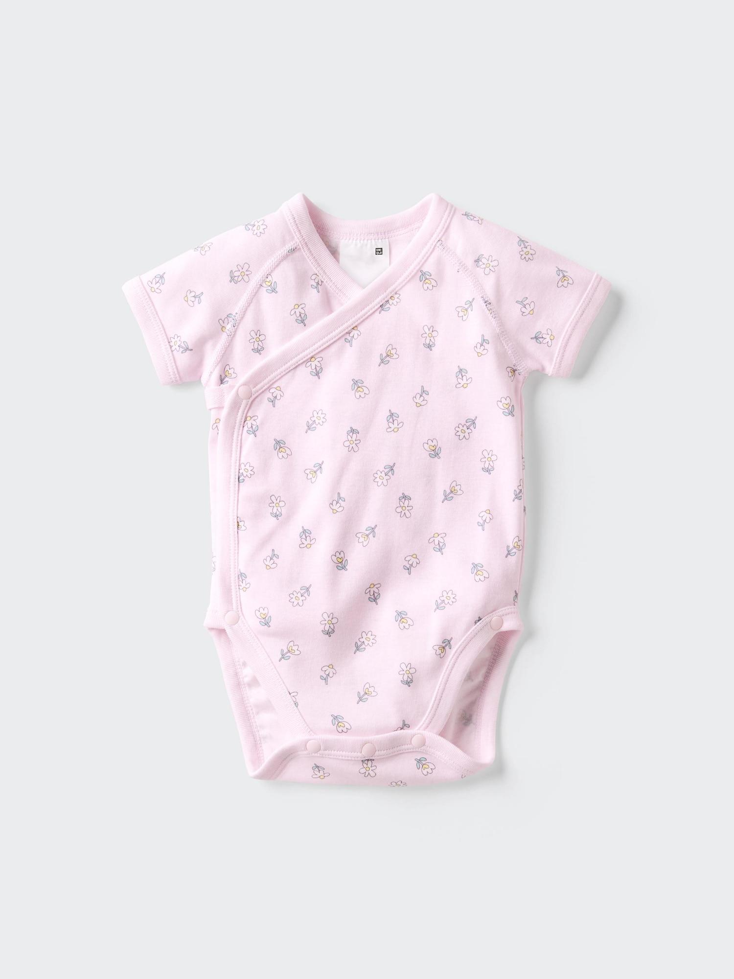 Baby Short Sleeve Bodysuit | Open Front | Printed by UNIQLO