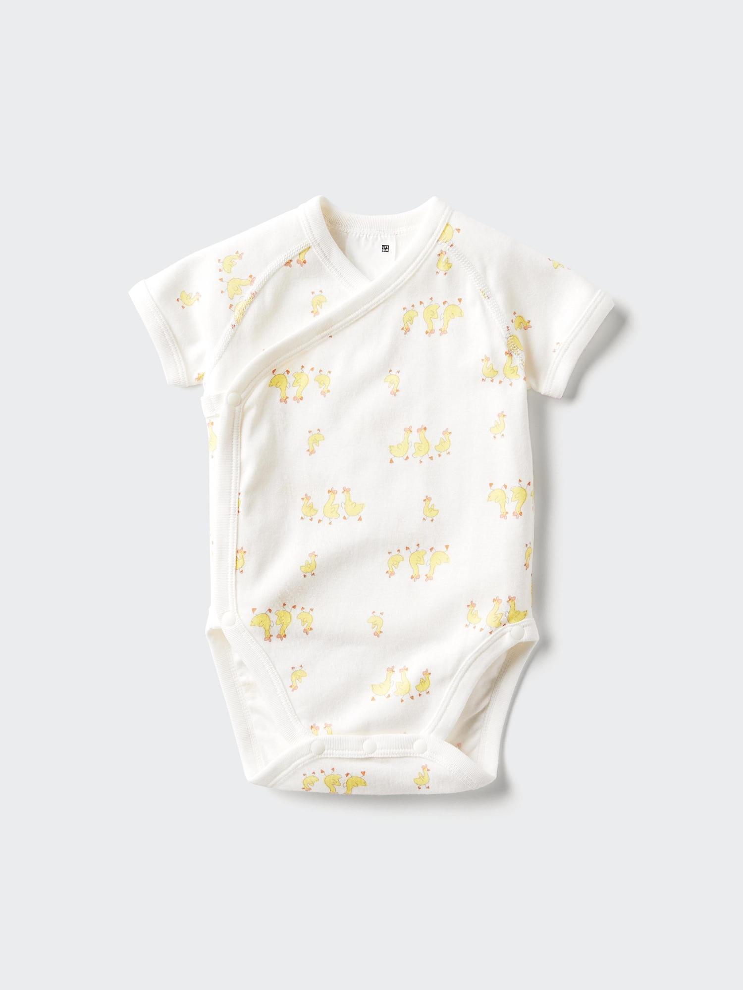 Baby Short Sleeve Bodysuit | Open Front | Printed by UNIQLO